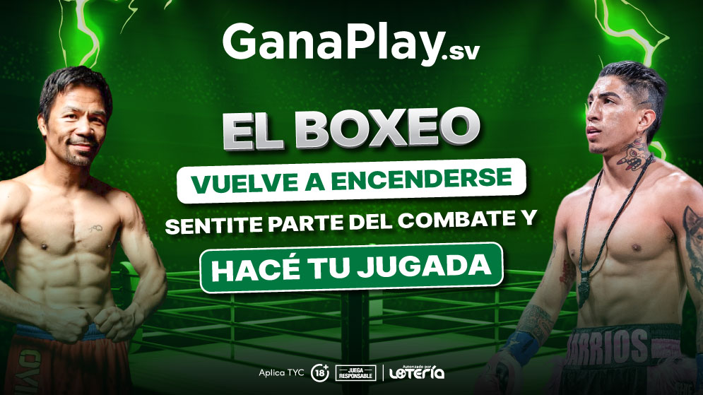 Apuestas de boxeo de la pelea de Manny Pacquiao en Ganaplay con las mejores cuore de El Salvador.