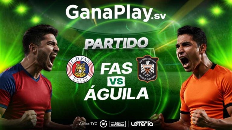 Partido FAS vs Águila. Se enfrentan en un duelo imperdible.