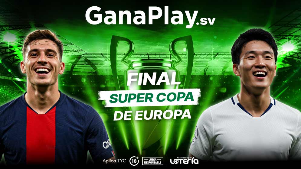 PSG vs Tottenham en la final Supercopa de Europa 2025 con cuotas y pronósticos en GanaPlay El Salvador