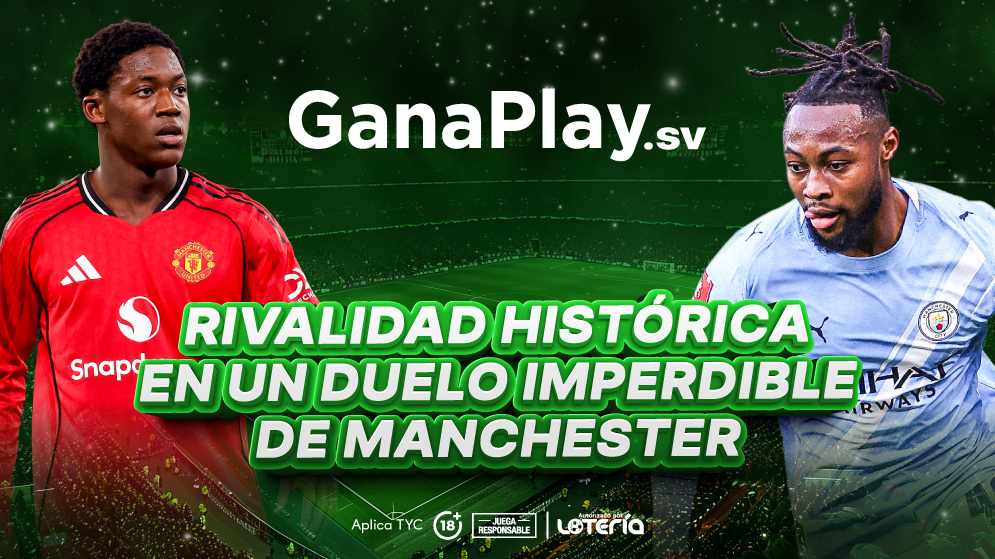 Manchester City vs Manchester United disputando el clásico de Manchester por la Premier League en el Etihad Stadium, partido ideal para apuestas deportivas El Salvador en Ganaplay